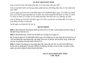 Quyết định 31/2013/QĐ-UBND Quy chế tổ chức hoạt động thôn làng tổ dân phố Gia Lai