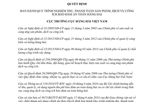 Quyết định 936/QĐ-CHHVN 2013 Quy trình nghiệm thu thanh toán sản phẩm dịch vụ công ích