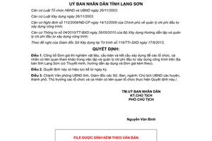 Quyết định 1453/QĐ-UBND 2013 đơn giá thí nghiệm vật liệu cấu kiện kết cấu xây dựng Lạng Sơn