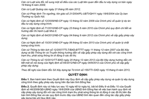 Quyết định 62/2013/QĐ-UBND cấp giấy phép xây dựng Đồng Nai