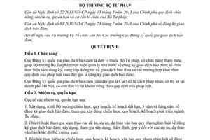 Quyết định 2471/QĐ-BTP năm 2013 chức năng tổ chức Cục Đăng ký quốc gia giao dịch bảo đảm