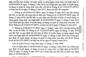 Văn bản hợp nhất 02/TTHN-BNV 2013 hợp nhất Thông tư tuyển dụng nâng ngạch công chức