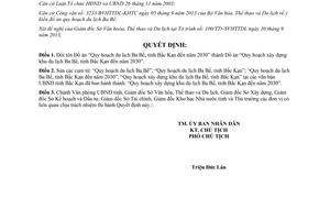 Quyết định 1636/QĐ-UBND năm 2013 điều chỉnh tên Đồ án Quy hoạch du lịch Ba Bể Bắc Kạn