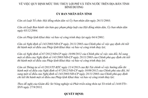 Quyết định 29/2013/QĐ-UBND mức thu thủy lợi phí tiền nước Bình Dương