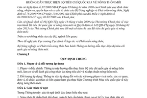 Thông tư 41/2013/TT-BNNPTNT thực hiện Bộ tiêu chí quốc gia nông thôn mới