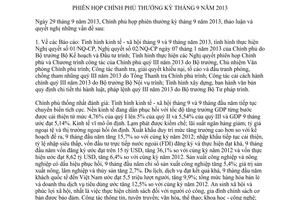 Nghị quyết 112/NQ-CP năm 2013 phiên họp Chính phủ thường kỳ tháng 9