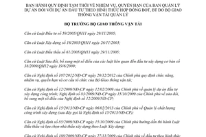 Quyết định 3085/QĐ-BGTVT năm 2013 nhiệm vụ quyền hạn Ban Quản lý dự án đầu tư BOT BT