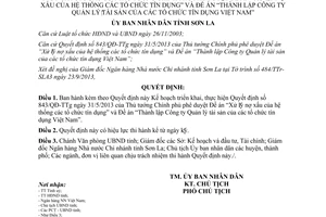 Quyết định 2335/QĐ-UBND 2013 Xử lý nợ xấu hệ thống tổ chức tín dụng Sơn La