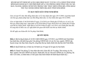 Quyết định 732/QĐ-UBND năm 2013 công bố công khai thủ tục hành chính Ninh Bình