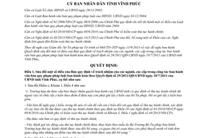 Quyết định 26/2013/QĐ-UBND trách nhiệm công tác ban hành văn bản quy phạm pháp luật Vĩnh Phúc