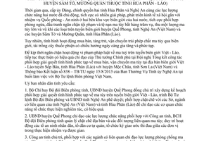 Chỉ thị 28/CT-UBND-NC năm 2013 giải quyết tình hình ma túy biên giới Việt Lào Nghệ An