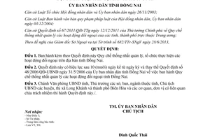 Quyết định 66/2013/QĐ-UBND Quy chế thống nhất quản lý đối ngoại Đồng Nai