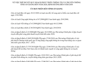 Quyết định 2187/QĐ-UBND năm 2013 phát triển thông tin truyền thông tỉnh An Giang đến 2020