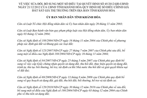 Quyết định 24/2013/QĐ-UBND sửa đổi Quyết định hệ số điều chỉnh giá đất sát thị trường Khánh Hòa