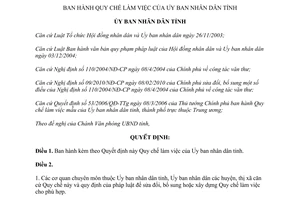 Quyết định 44/2013/QĐ-UBND Quy chế làm việc của Ủy ban nhân dân Bình Phước