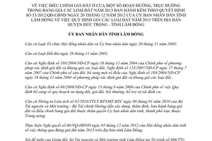 Quyết định 50/2013/QĐ-UBND năm 2013 điều chỉnh giá đất ở Đức Trọng Lâm Đồng