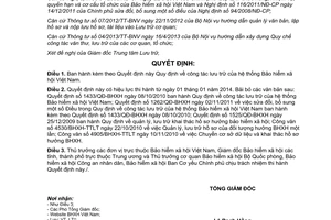 Quyết định 1139/QĐ-BHXH năm 2013 Quy định công tác lưu trữ Bảo hiểm xã hội Việt Nam