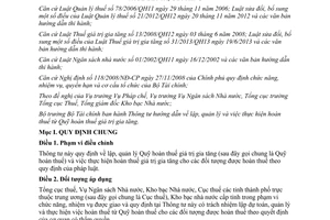 Thông tư 150/2013/TT-BTC thực hiện hoàn thuế từ Quỹ hoàn thuế giá trị gia tăng