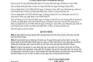 Quyết định 50/2013/QĐ-UBND Quy định mức thu thủy lợi phí tiền nước Bình Thuận