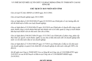 Quyết định 2028/QĐ-UBND 2013 Điều lệ Tổ chức hoạt động Công ty MTV Cao su Sông Bé Bình Phước