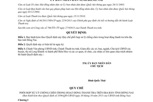 Quyết định 3506/QĐ-UBND năm 2013 xử lý chồng chéo thanh tra Đồng Nai