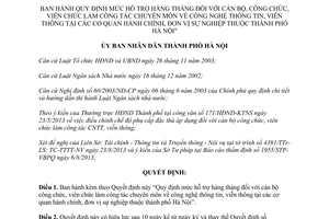 Quyết định 47/2013/QĐ-UBND hỗ trợ hàng tháng cán bộ công viên chức công nghệ thông tin Hà Nội