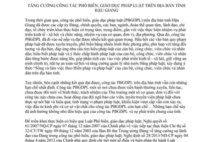 Chỉ thị 08/2013/CT-UBND tăng cường công tác phổ biến giáo dục pháp luật Hậu Giang