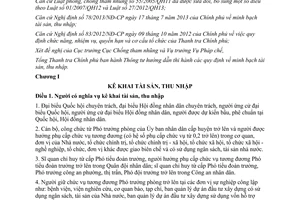 Thông tư 08/2013/TT-TTCP quy định minh bạch tài sản thu nhập