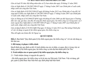 Quyết định 22/2013/QĐ-UBND quản lý hộ chiếu ngoại giao công vụ Cần Thơ