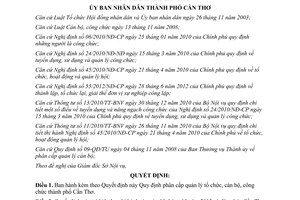 Quyết định 23/2013/QĐ-UBND phân cấp quản lý tổ chức cán bộ công chức Cần Thơ