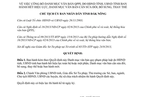 Quyết định 1590/QĐ-UBND 2013 Danh mục văn bản hết hiệu lực cần sửa đổi thay thế Đắk Nông