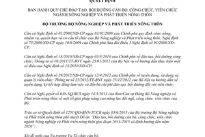 Quyết định 2340/QĐ-BNN-TCCB 2013 đào tạo bồi dưỡng cán bộ công viên chức ngành Nông nghiệp