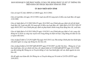 Quyết định 43/2013/QĐ-UBND Quy chế phát ngôn xử lý thông tin báo chí Hà Tĩnh