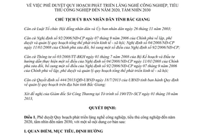 Quyết định 1565/QĐ-UBND 2013 phát triển làng nghề công nghiệp tiểu thủ công nghiệp Bắc Giang