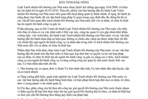 Chỉ thị 21/2013/CT-UBND thực hiện Luật Trách nhiệm bồi thường Nhà nước văn bản hướng dẫn Đắk Nông