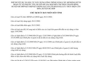 Quyết định 1840/QĐ-UBND 2013 dự án đầu tư xây dựng nâng cấp chống sạt lở Bình Phước