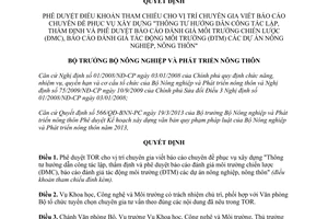 Quyết định 1518/QĐ-BNN-KHCN 2013 đánh giá chiến lược tác động môi trường nông nghiệp nông thôn