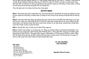 Quyết định 3191/QĐ-BGTVT 2013 thiết kế thi công nghiệm thu lớp tái sinh xi măng nhũ tương nhựa đường