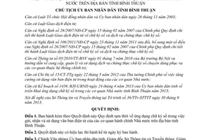 Quyết định 2515/QĐ-UBND 2013 Quy định tạm thời ứng dụng chữ ký số Bình Thuận