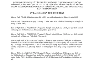 Quyết định 33/2013/QĐ-UBND tiêu chuẩn nhiệm vụ quản lý hoạt động không chuyên trách ở xã Đồng Tháp