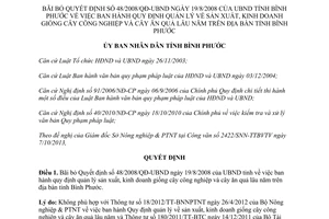 Quyết định 41/2013/QĐ-UBND quản lý giống cây công nghiệp cây ăn quả lâu năm Bình Phước