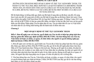 Thông tư liên tịch 03/2013/TTLT-TANDTC-VKSNDTC hướng dẫn thủ tục giám đốc thẩm tái thẩm