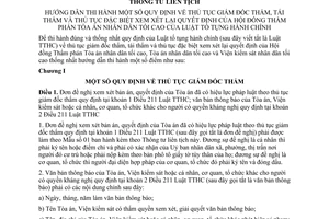 Thông tư liên tịch 02/2013/TTLT-TANDTC-VKSNDTC thủ tục giám đốc thẩm tái thẩm Luật tố tụng hành chính