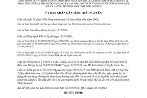 Quyết định 23/2013/QĐ-UBND tỷ lệ lệ phí trước bạ đăng ký lần đầu với ô tô chở người Thái Nguyên