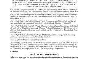 Thông tư 141/2013/TT-BTC hướng dẫn Luật Thuế thu nhập doanh nghiệp Thuế giá trị gia tăng sửa đổi