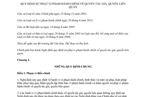 Nghị định 131/2013/NĐ-CP xử phạt vi phạm hành chính quyền tác giả quyền liên quan