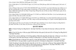 Quyết định 2896/QĐ-UBND 2013 chuyển Trường Cao đẳng Kinh tế Kỹ thuật Vĩnh Phúc