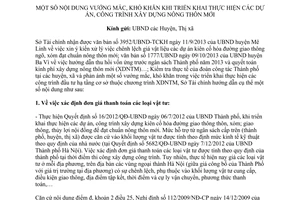 Hướng dẫn 5591/STC-NSQHXP 2013 vướng mắc khó khăn xây dựng nông thôn mới Hà Nội