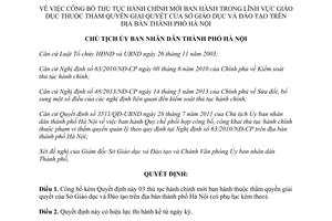 Quyết định 6269/QĐ-UBND 2013 công bố thủ tục hành chính Sở Giáo dục Hà Nội