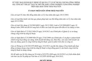 Quyết định 25/2013/QĐ-UBND quản lý sử dụng chung công trình hạ tầng kỹ thuật đô thị Thái Nguyên